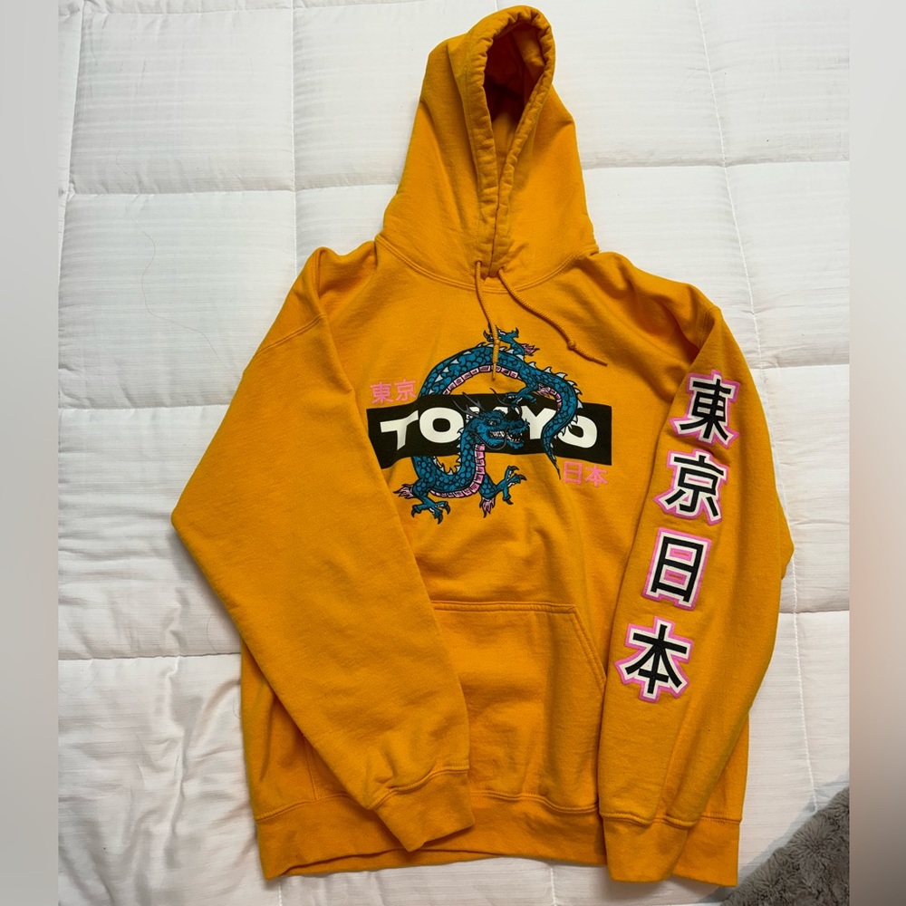 Rue 21, Yellow/Orange, Large, Tokyo Hoodie